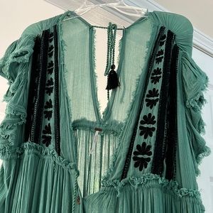 Green free people dress.